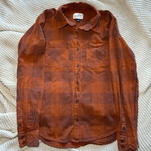 Universal Thread Burnt Orange Flannel Size S